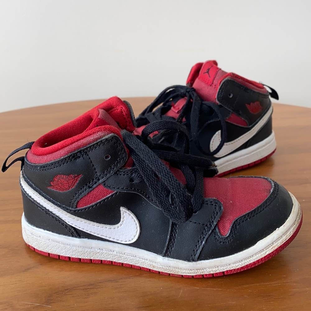 Baby Air Jordan’s Size 10 Black and Red